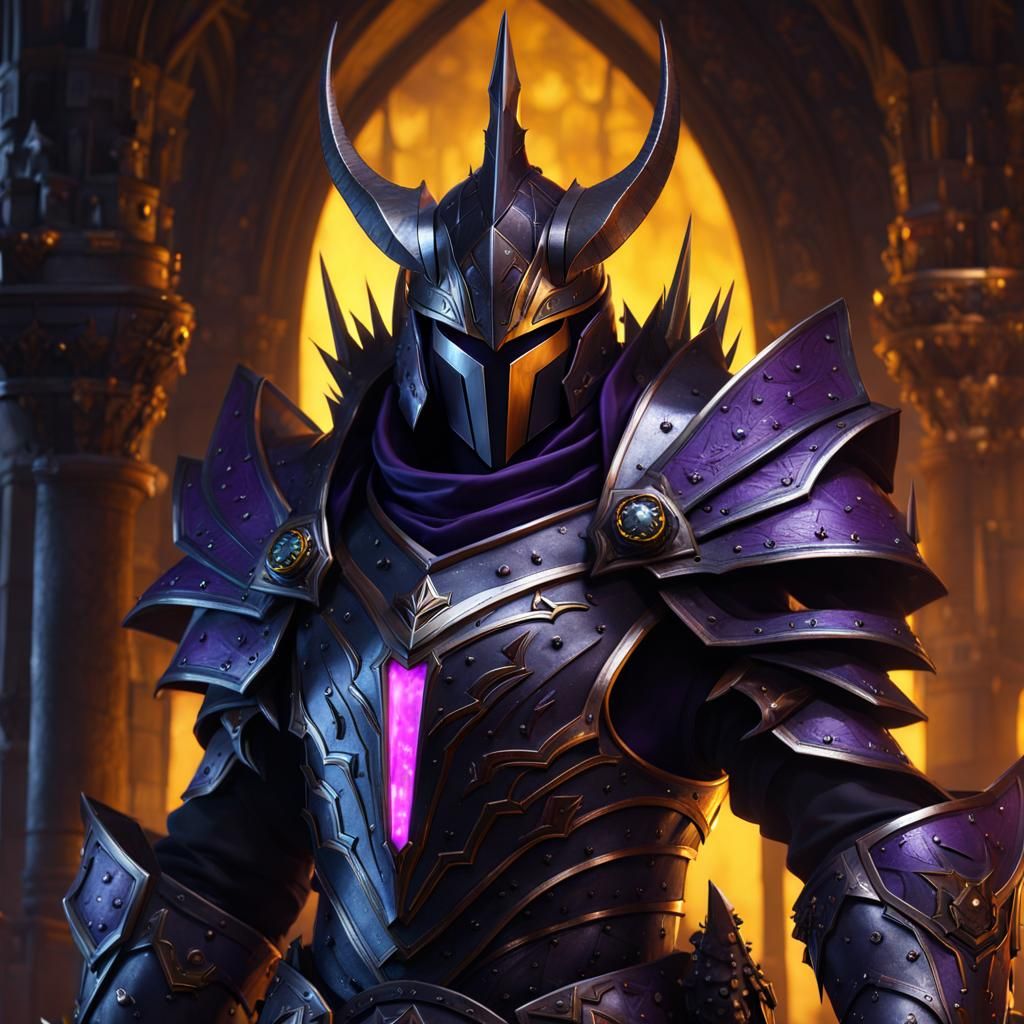 Menacing Dark Paladin Concept Art in 8K Resolution