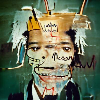 Abstract Street Art Inspired by Basquiat