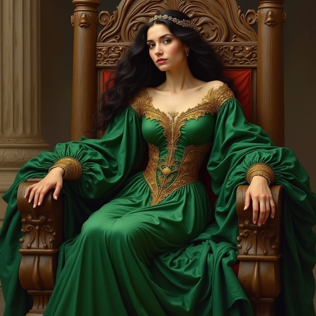 A Regal Queen in Renaissance Style