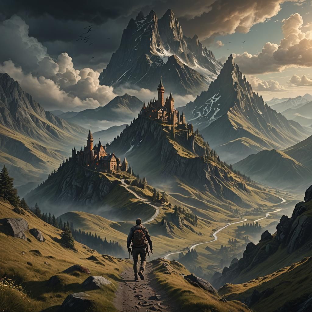 Epic Cinematic Hills Digital Matte Painting