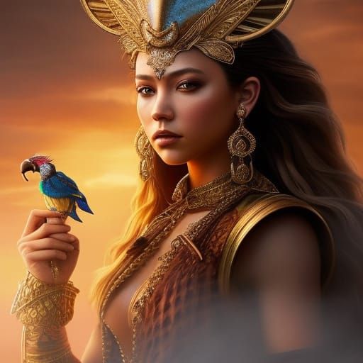 Pirate Portrait Pencil Sketch with Gold Treasure