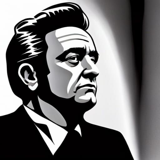 Johnny Cash Digital Illustration
