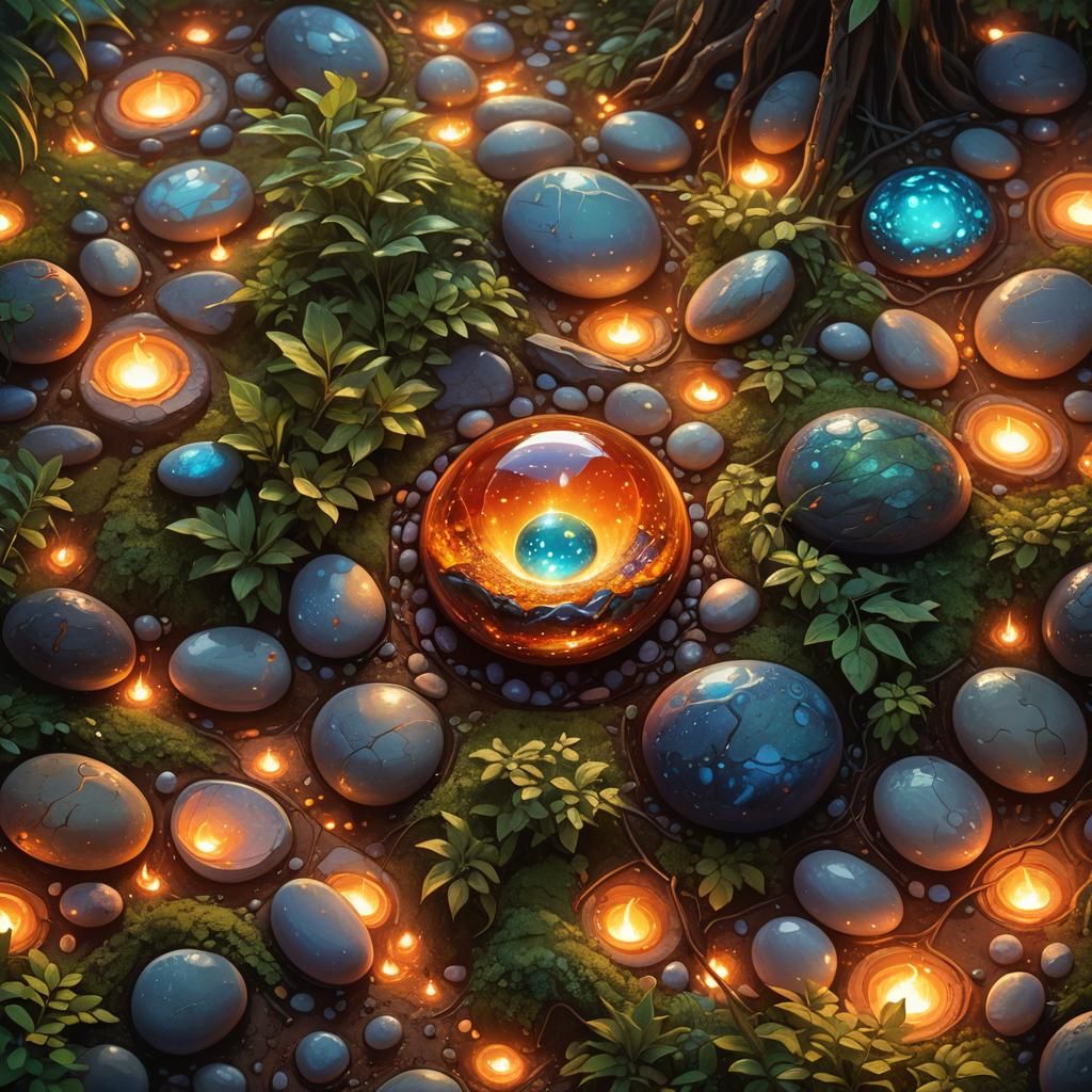 Pele's Healing Pebble: Fantasy Concept Art