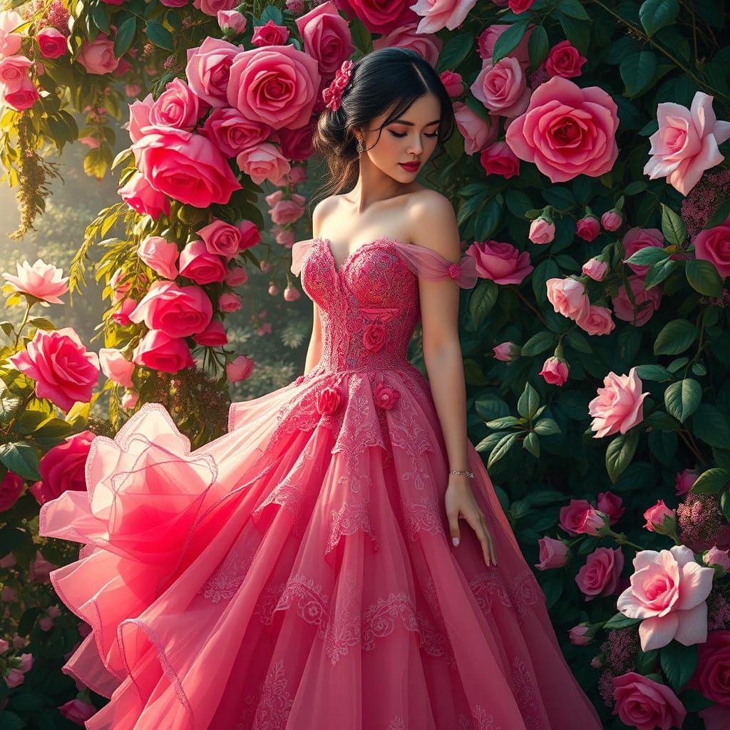 Whimsical Valentine's Day Fantasy Scene