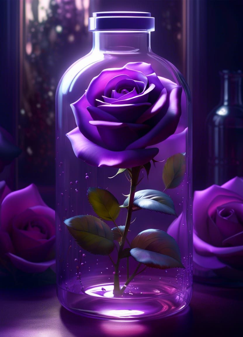 Captured purple rose