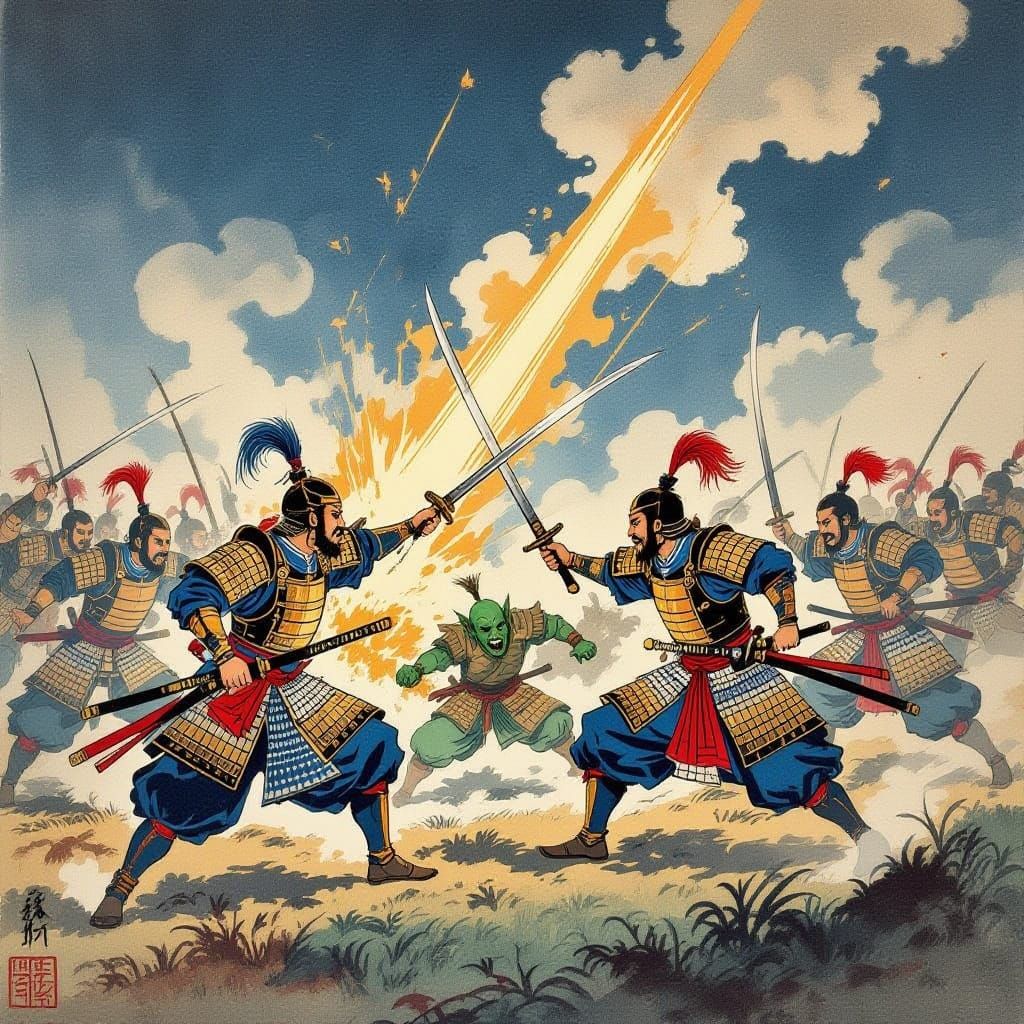 A Royal Janissaries army in surreal paint.. they are fightin...