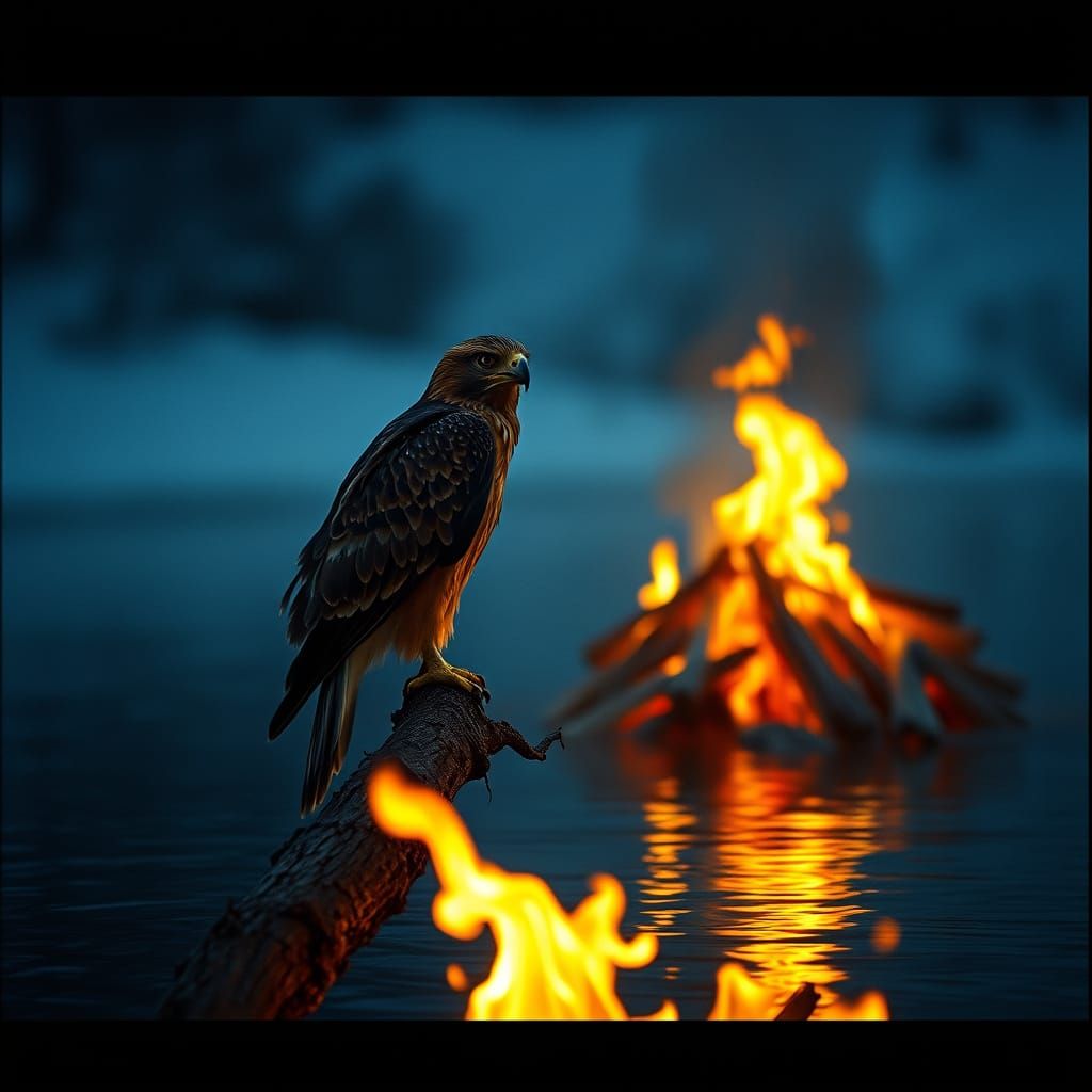 Red Tailed Hawk by Fiery Water