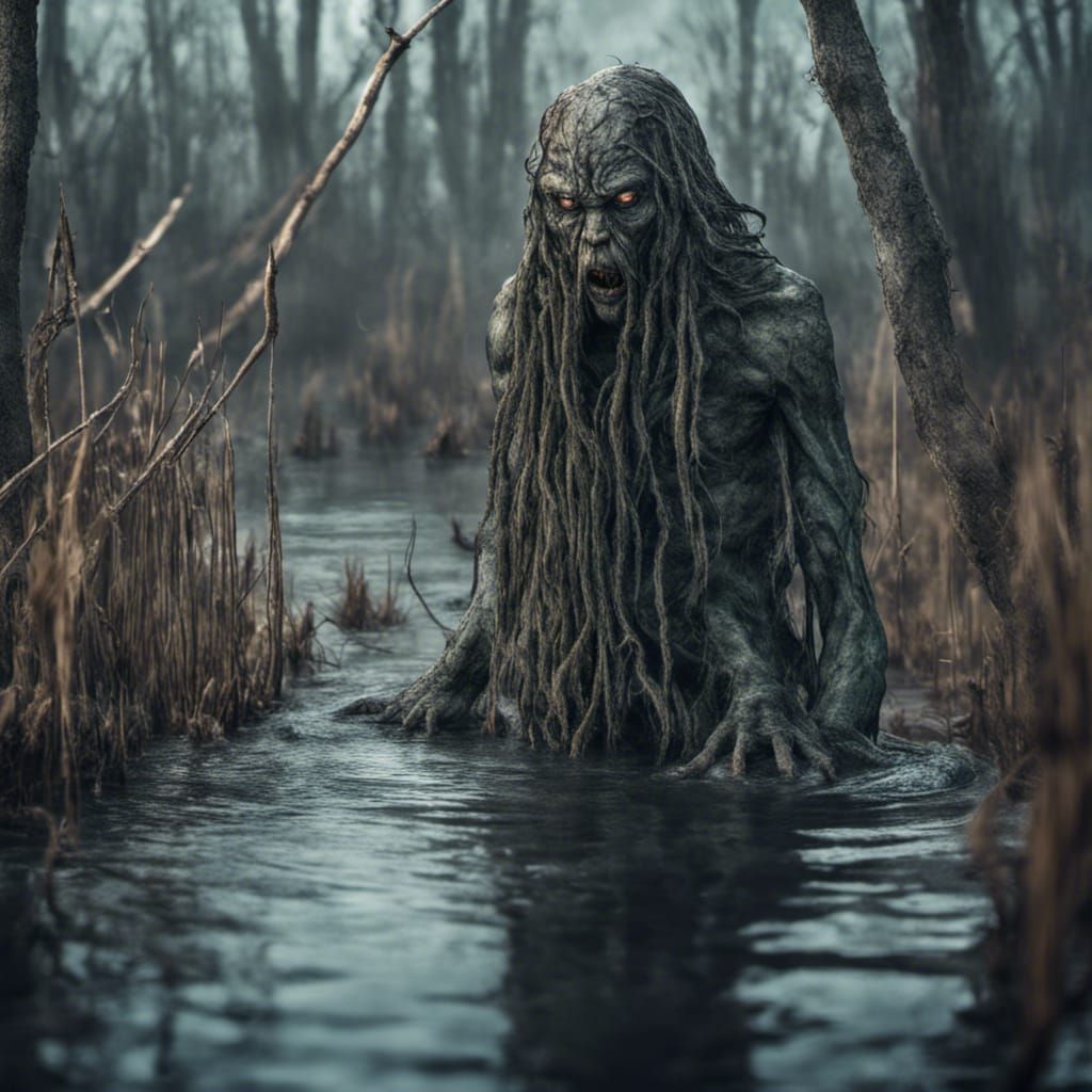 Monstrous Water Hag Emerges from the Swamp