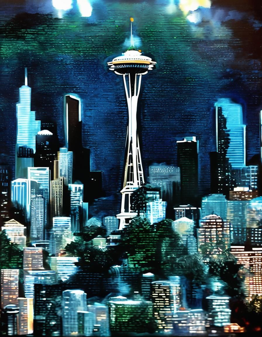 (Frasier's Seattle Iconic Skyline Symbolism:1.5) 

(Insanely...