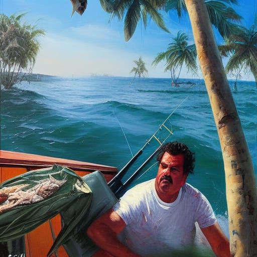 Florida Man's Unusual Catch: An Oil Painting