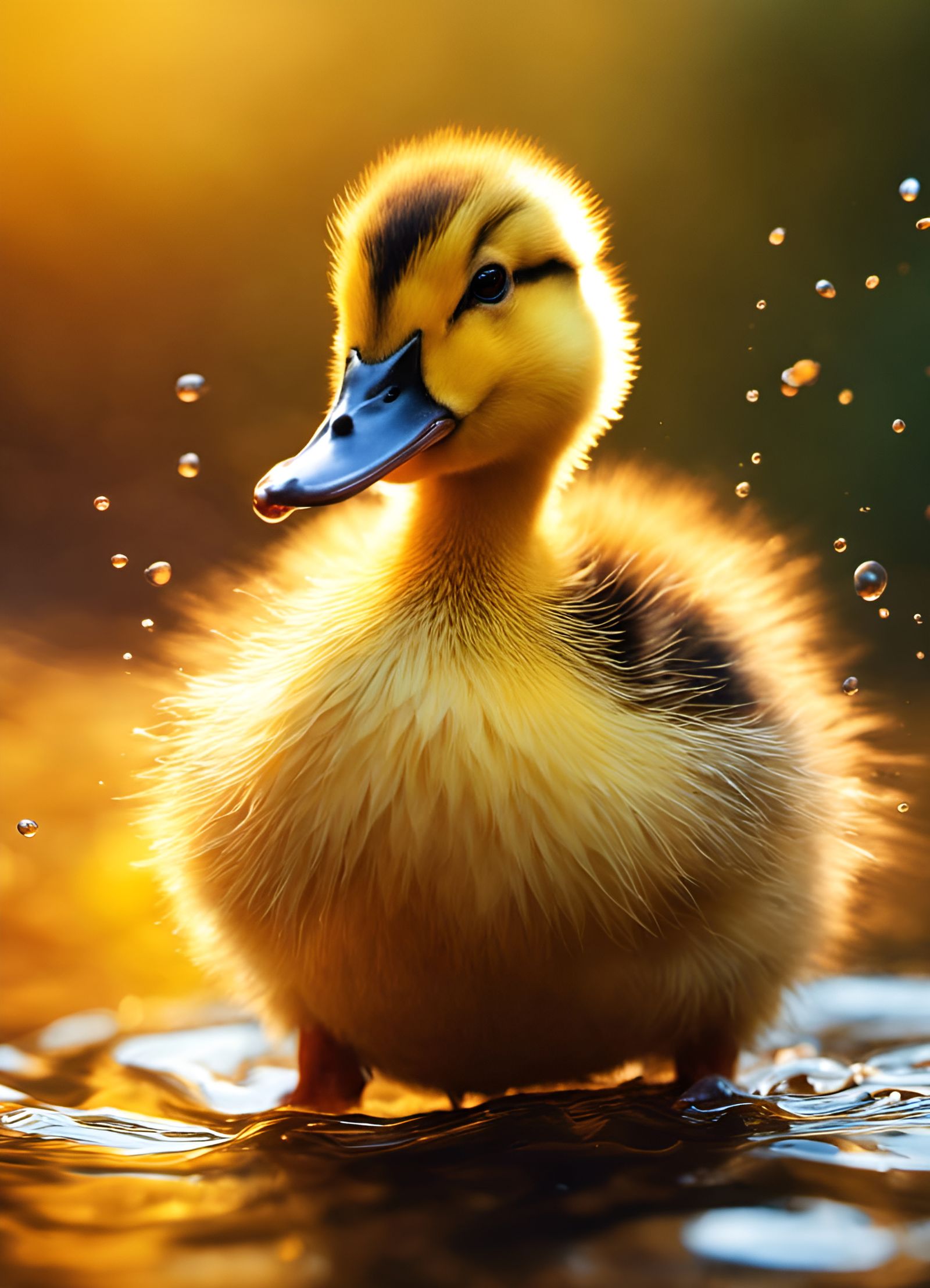 Fuzzy little duckling