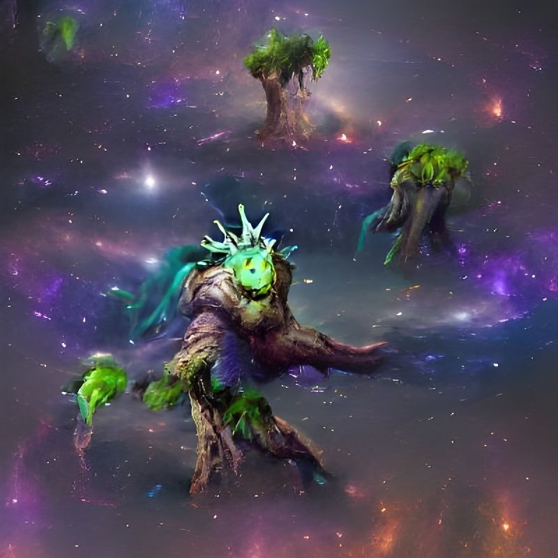 Cosmic Treant: A Universe Embodied in Wood