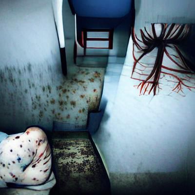 Disturbing Image of Psychological Horror and Isolation