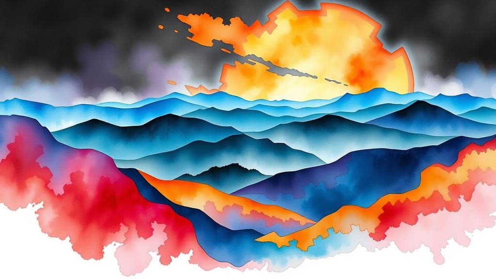 Ethereal World Genesis in Surreal Watercolor