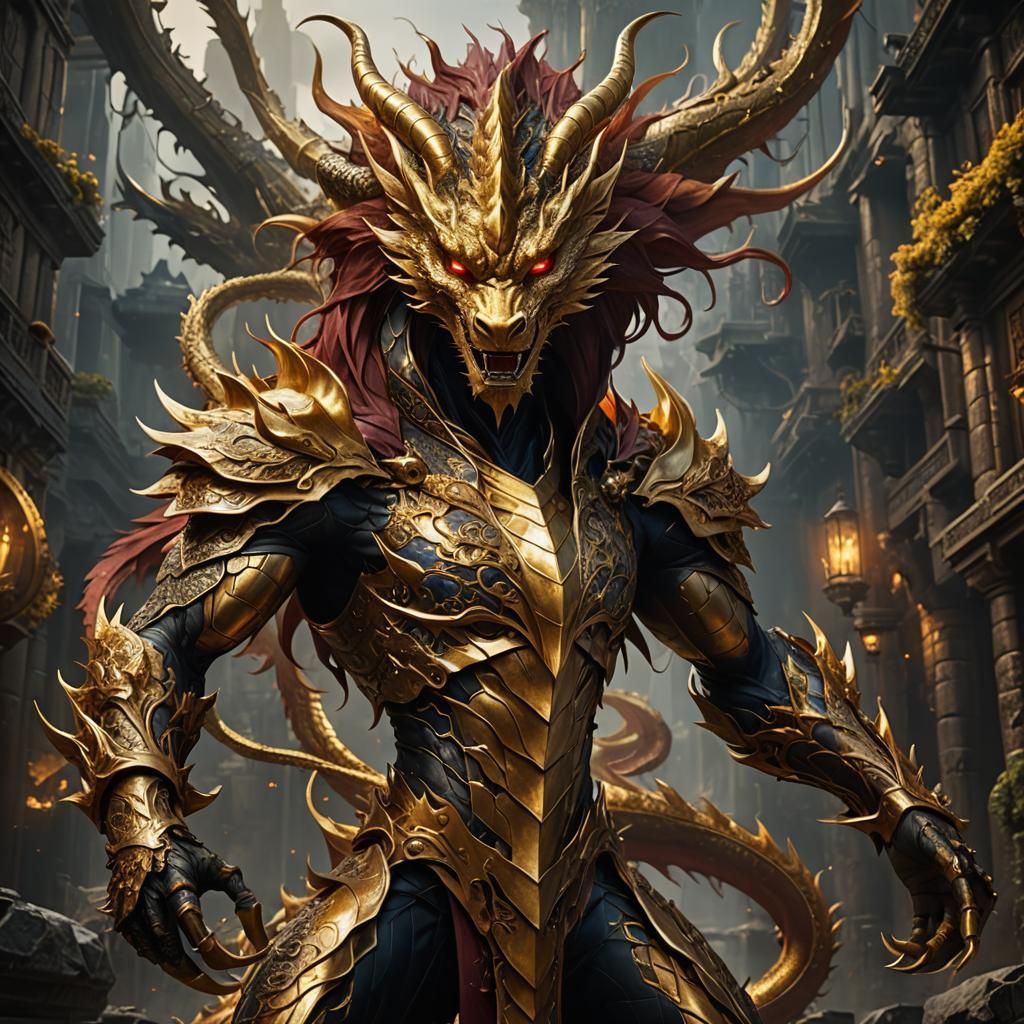 Golden Dragon Imprisoned in Human Form