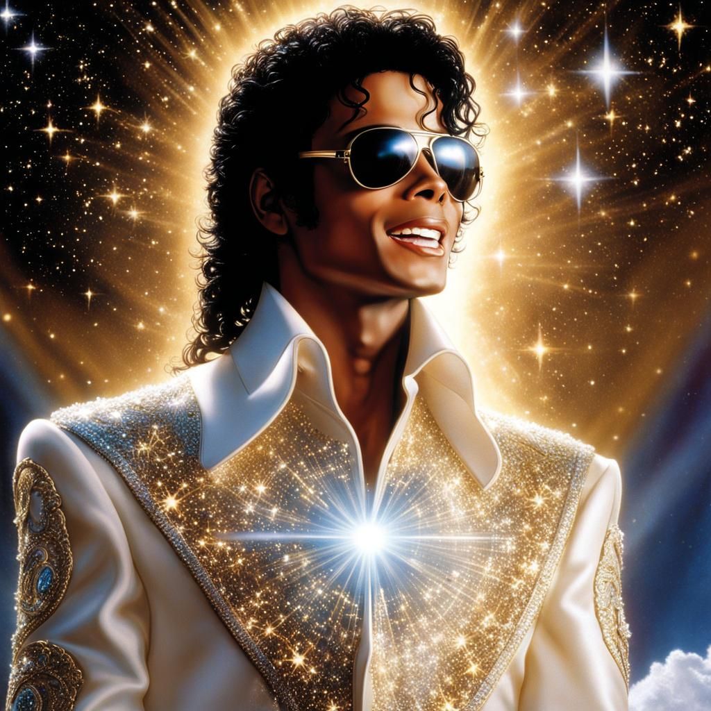 Michael Jackson Teaching God in Sparkling Heaven