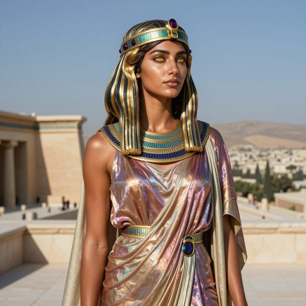 Photorealistic Portrait of Megara Kreona in Ancient Thebes