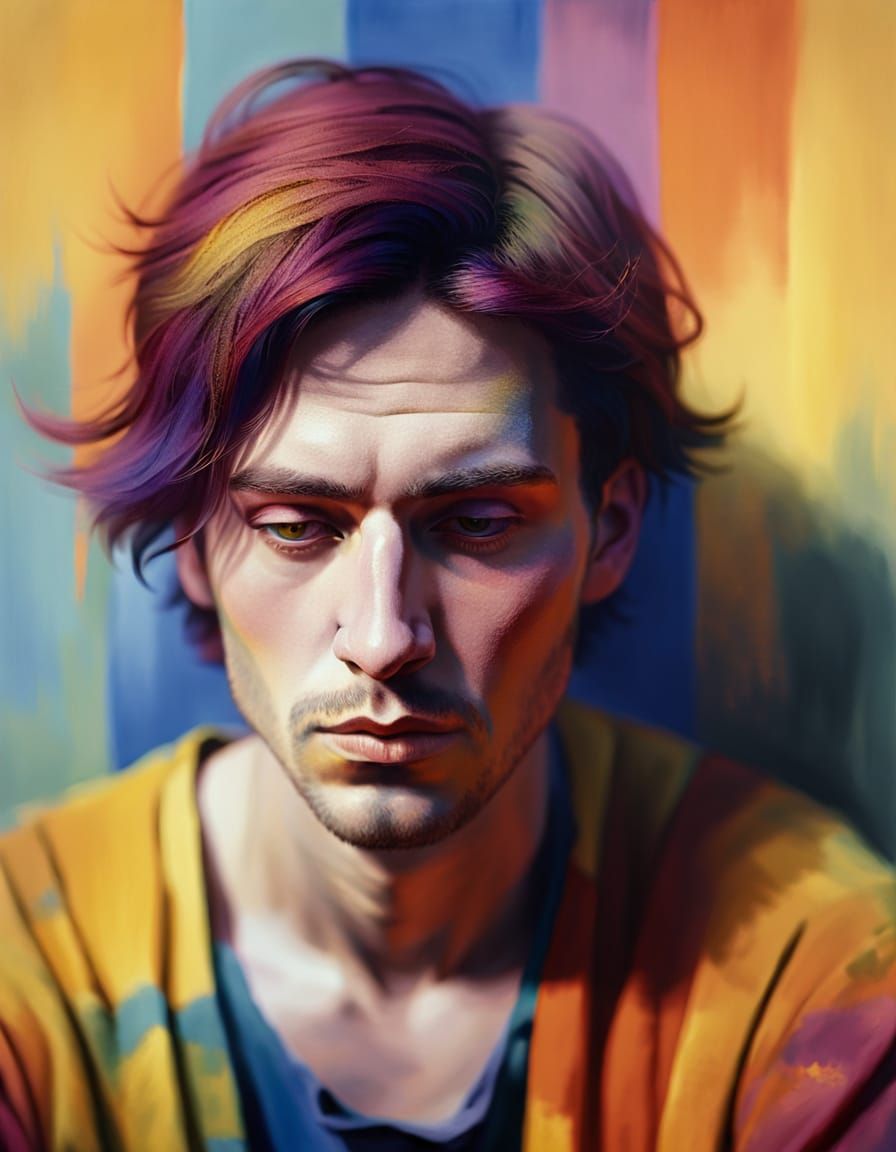 King David: A Fauvist Oil Painting Masterpiece