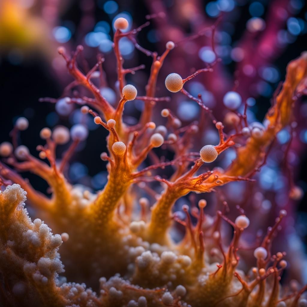 Intricate Amoeba Structures in Microscopic Environment