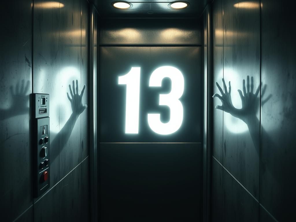 Ominous Elevator with Ghostly Hands in Digital Art