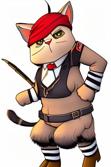 Satirical Catboy Adolf: An AI Interpretation