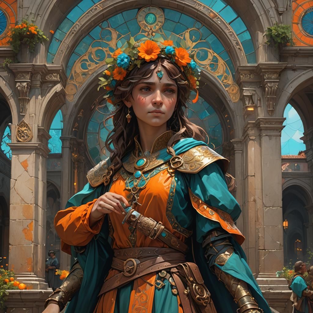 Medieval Italian Child: Dark Fantasy Art