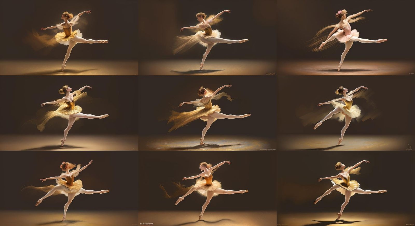 Ballet Dancer in Motion: An Impressionistic Oil Painting