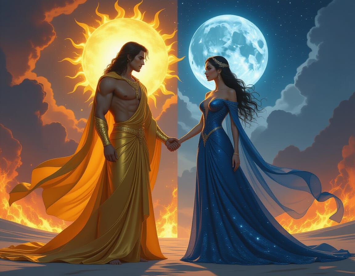 Cosmic Figures in Split Fantasy Realm