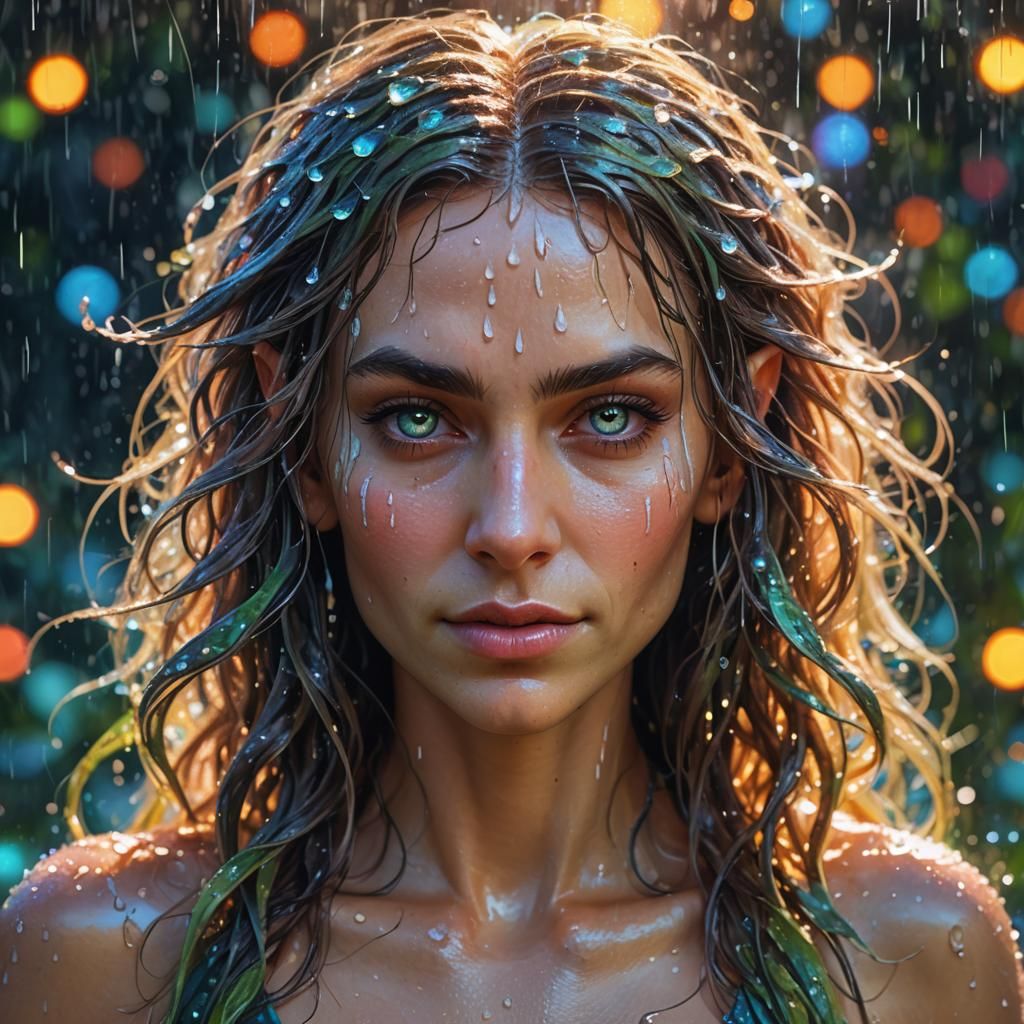 Female Elf Portrait in Dreamlike Fauvism Style