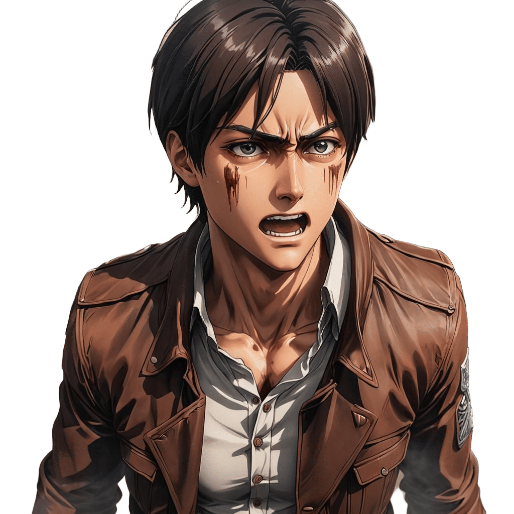 Eren Yeager: Emotional Attack on Titan in 3D Anime Art
