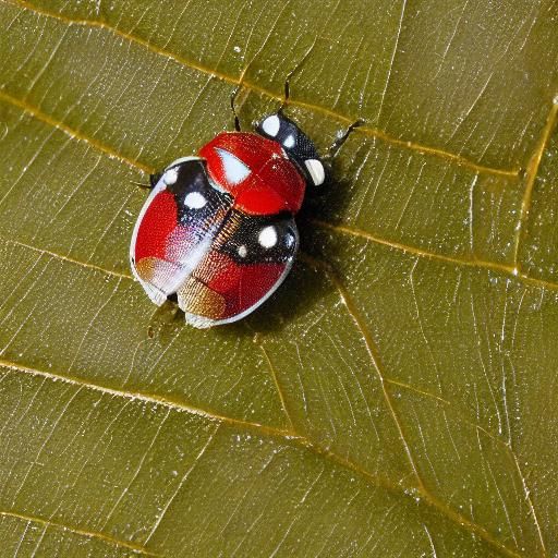 Ladybug Spider with Long Legs in Macro Photography
