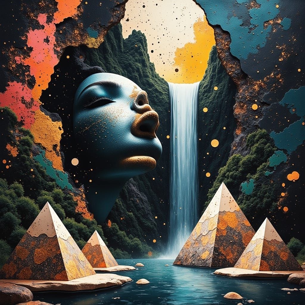 <lora:Flux Night Sparkle:1.0> <lora:divineOil:1.0>  postmode...