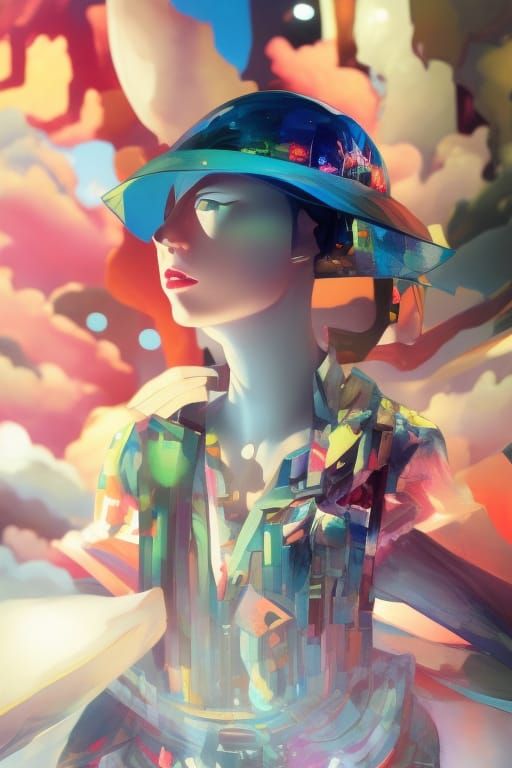 Cyberpunk Aristocrat Portrait in Hyperrealistic Digital Art