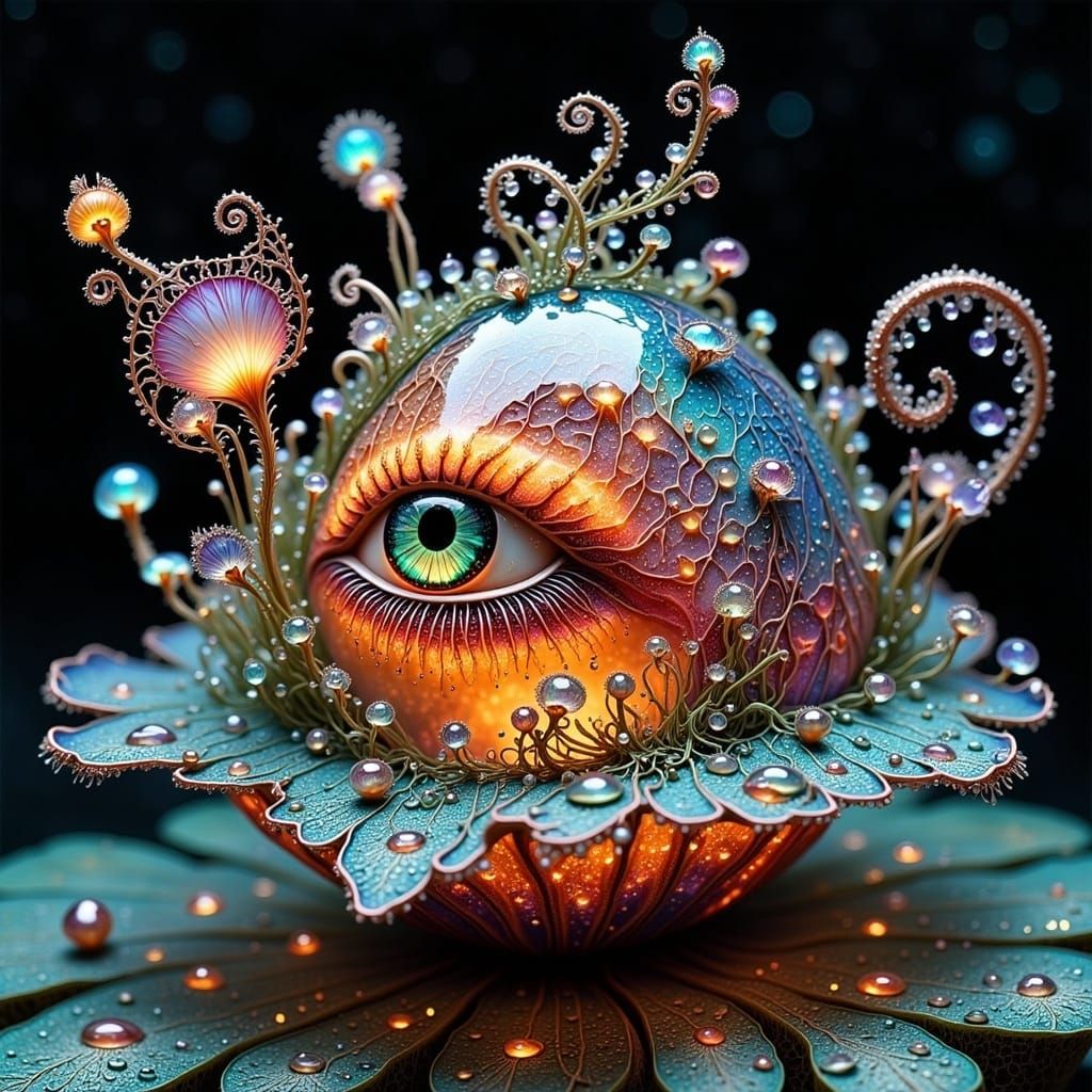 Ethereal Nautilus Vessel in Glowing Cosmic Unison