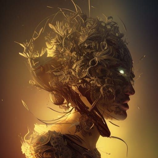 Dark Fantasy Warrior in Intricate Armor