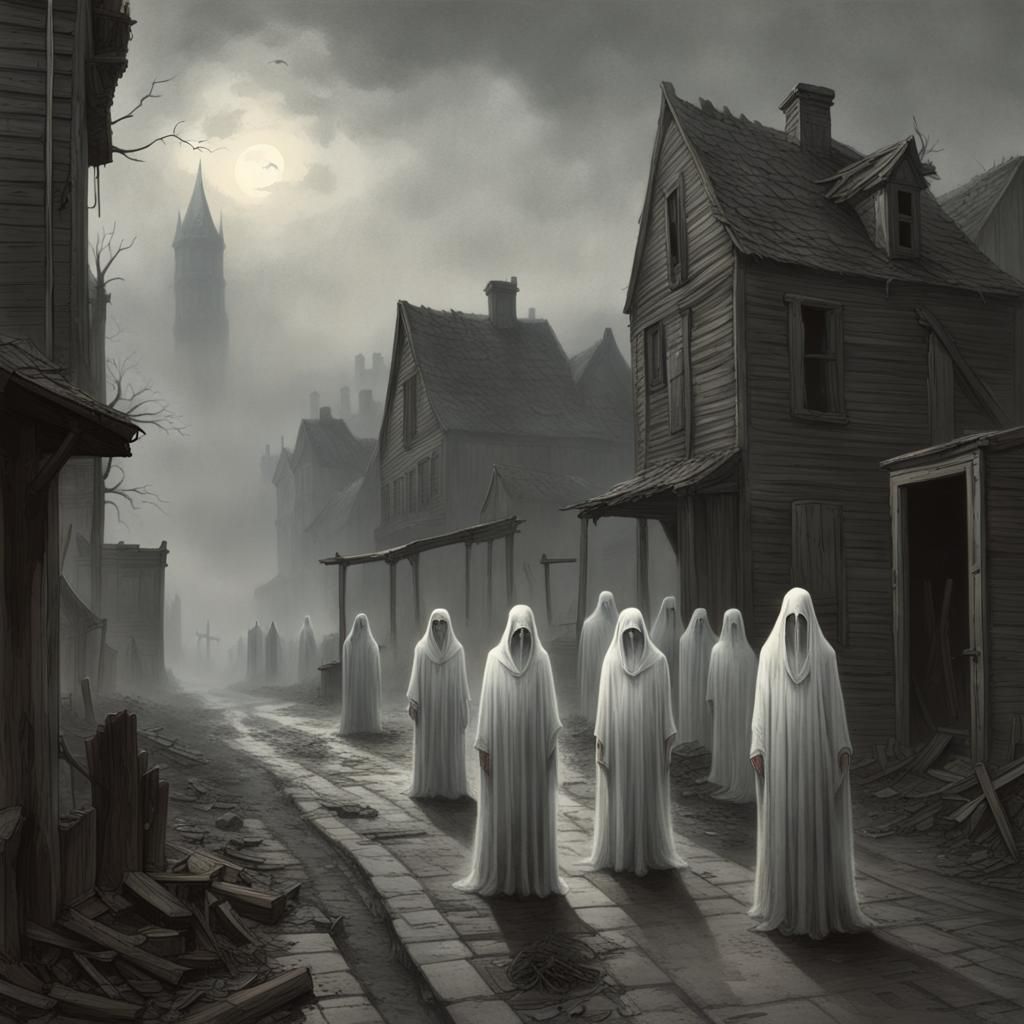 Ethereal Spectres in a Fog-Laden Ghost Town