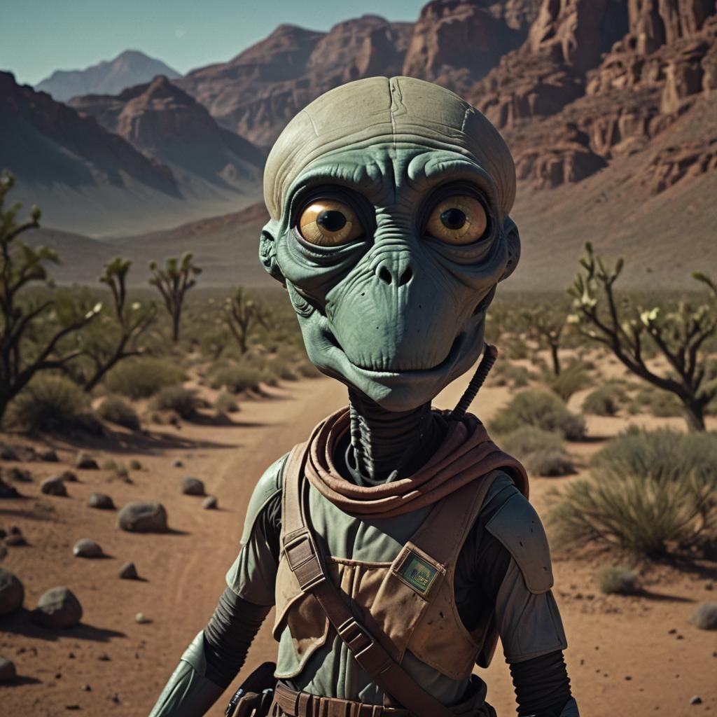 Martian Alien Hybrid Cinematic Film Still