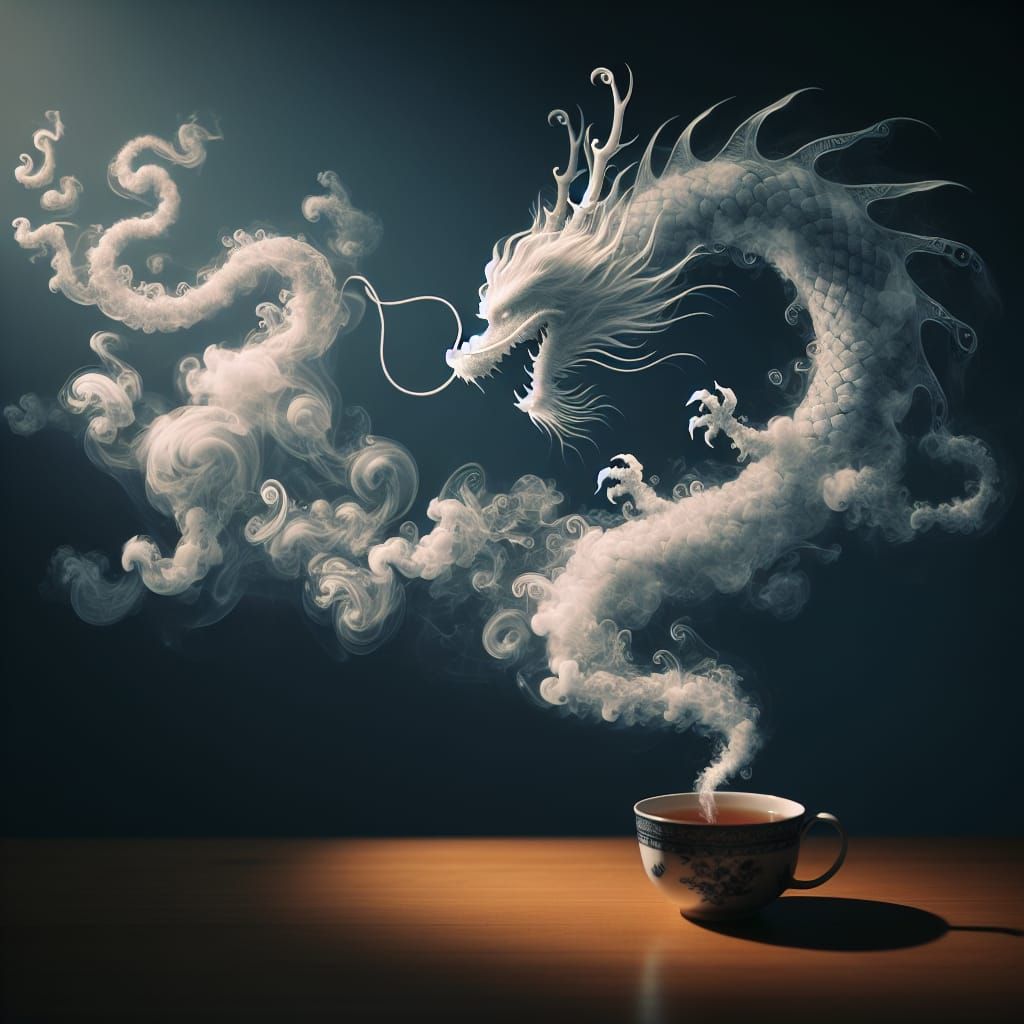 Dragon Arises from Steaming Teacup