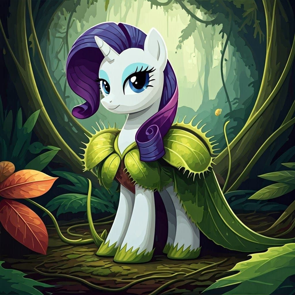 Mythical Pony Rarity in Enchanted Floral Dress