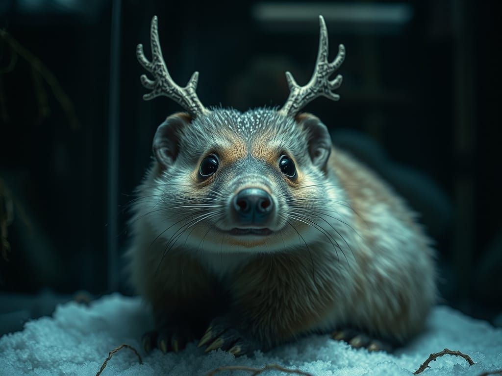 Rare Glacielle Creature in Boreal Forest Enclosure