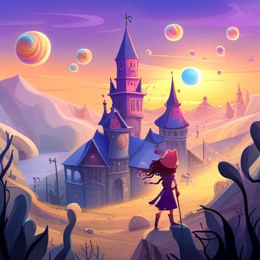 Bubble Witch Saga Game on Tablet: Fantasy Art