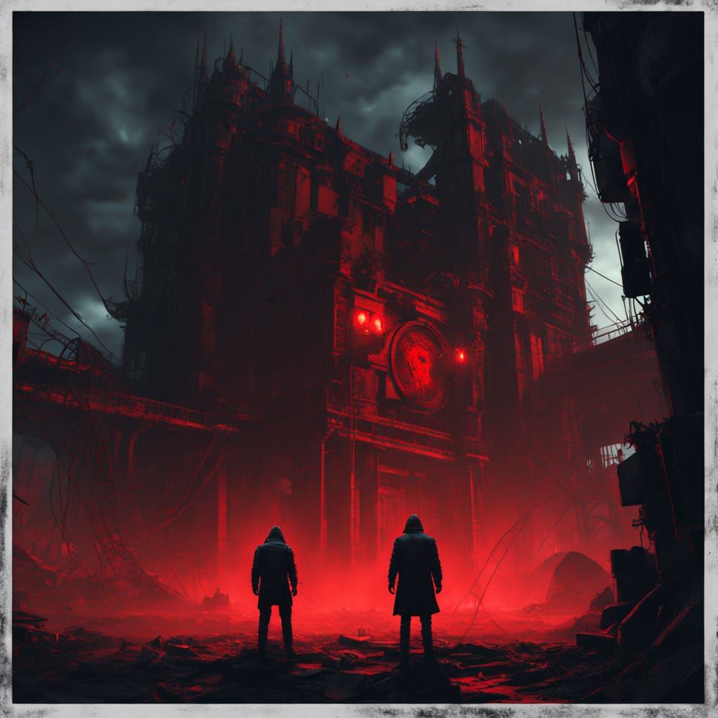 Robot Vampire in Dark, Abandoned Castle