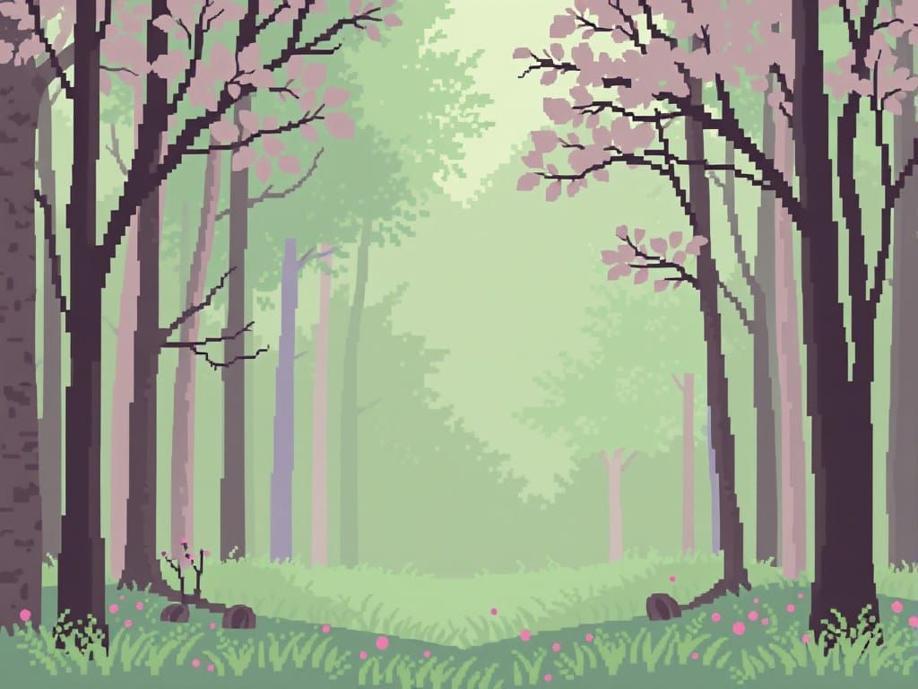 Whispers in the Forest: Soft Green and Pastel Hues