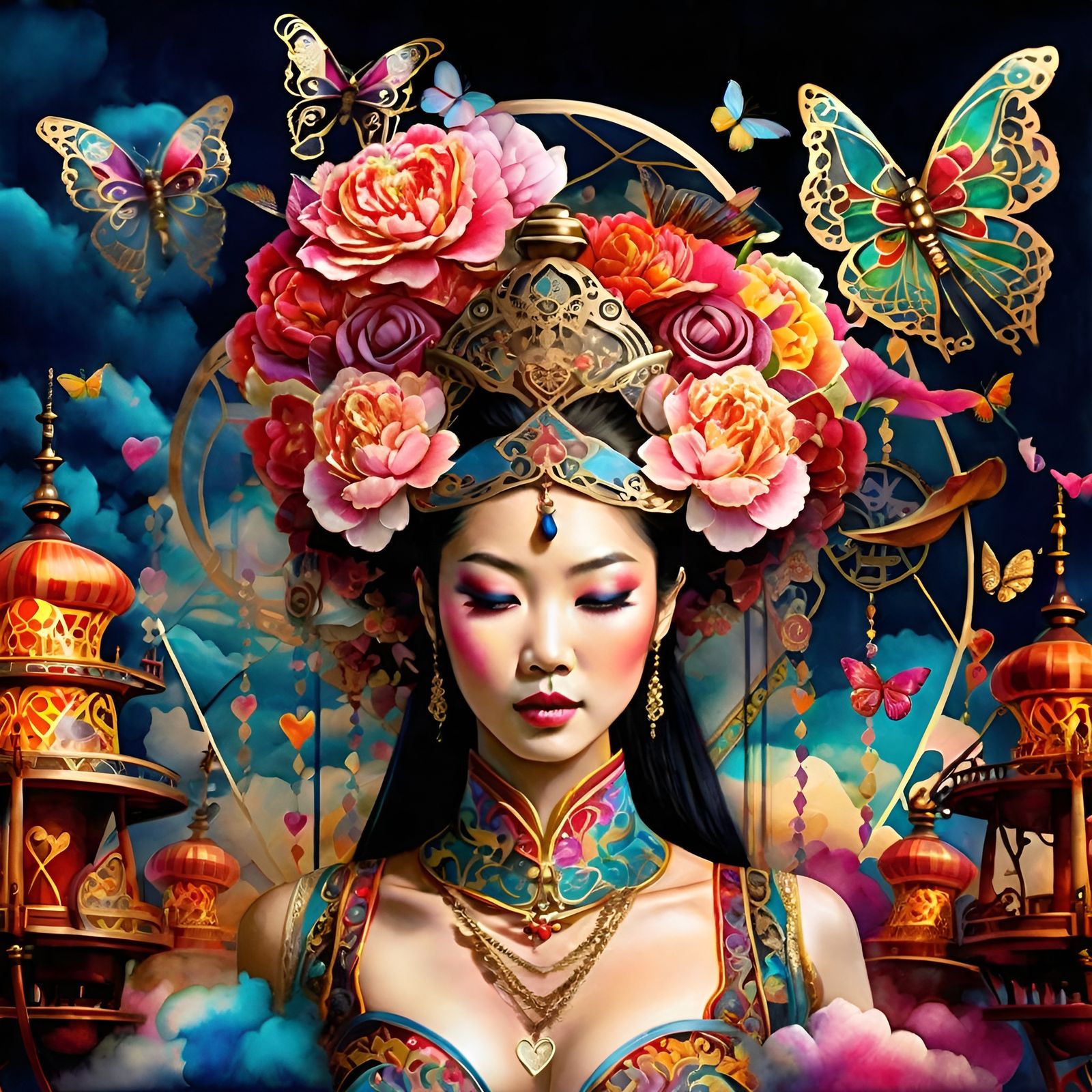 Maximalist Watercolor Steampunk