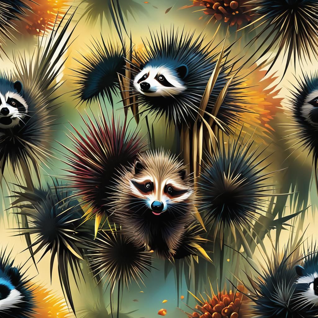 composite being  Porcupine and Raccoon