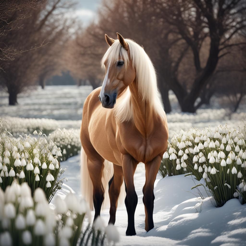Stunning close up photography artwork of a palomino horse st...