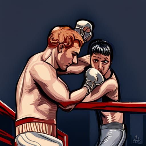 Art Deco Boxing in Film Noir Style