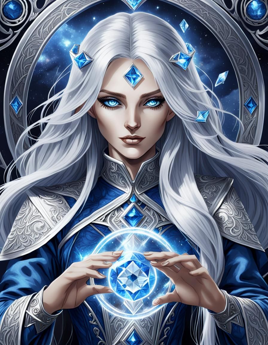 Tarot Card of Crista, Crystal Magician