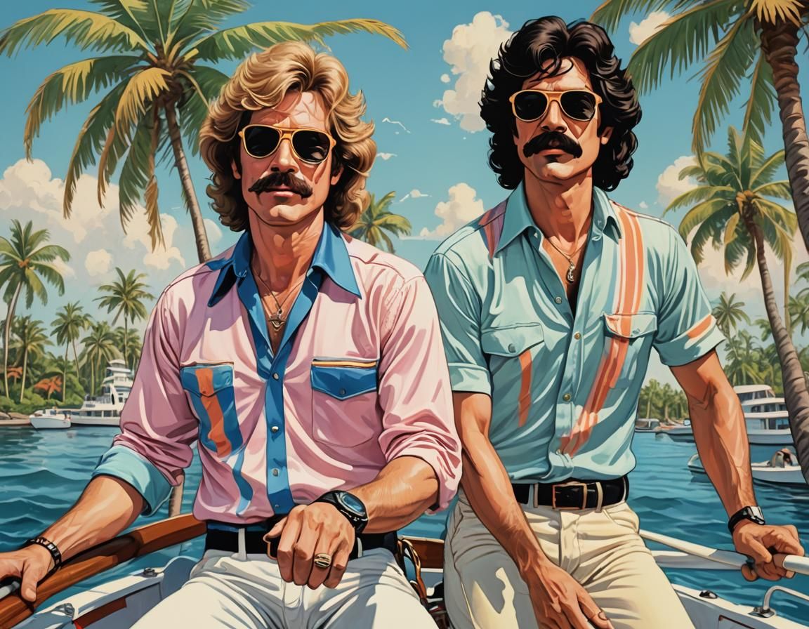 Caricature of Daryl Hall and John Oates as the deckhands of ...