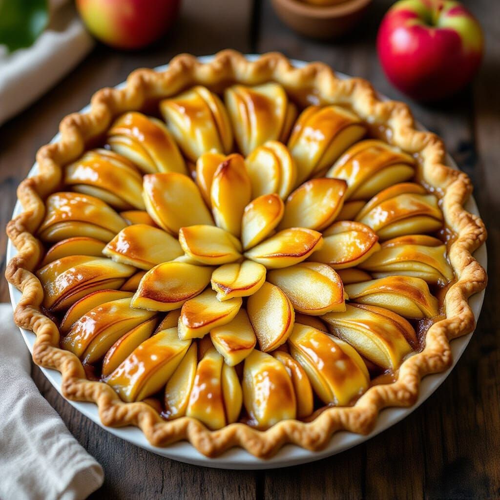 Apple Pie Diptych: Unbaked and Baked Views